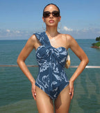One Shoulder Printed Swimsuit Set(s)