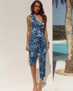 One Shoulder Printed Swimsuit Set(s)