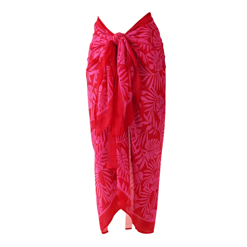 Adjustable shoulder straps Red Print Cut Out Swimsuit Set(s)