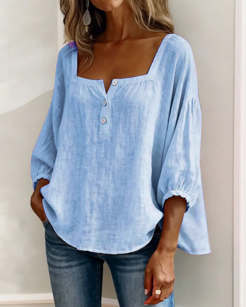 Lumi™ | Casual Button Blouse