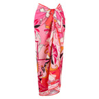 Printed Pink Swimsuit, Sarong and 3 piece