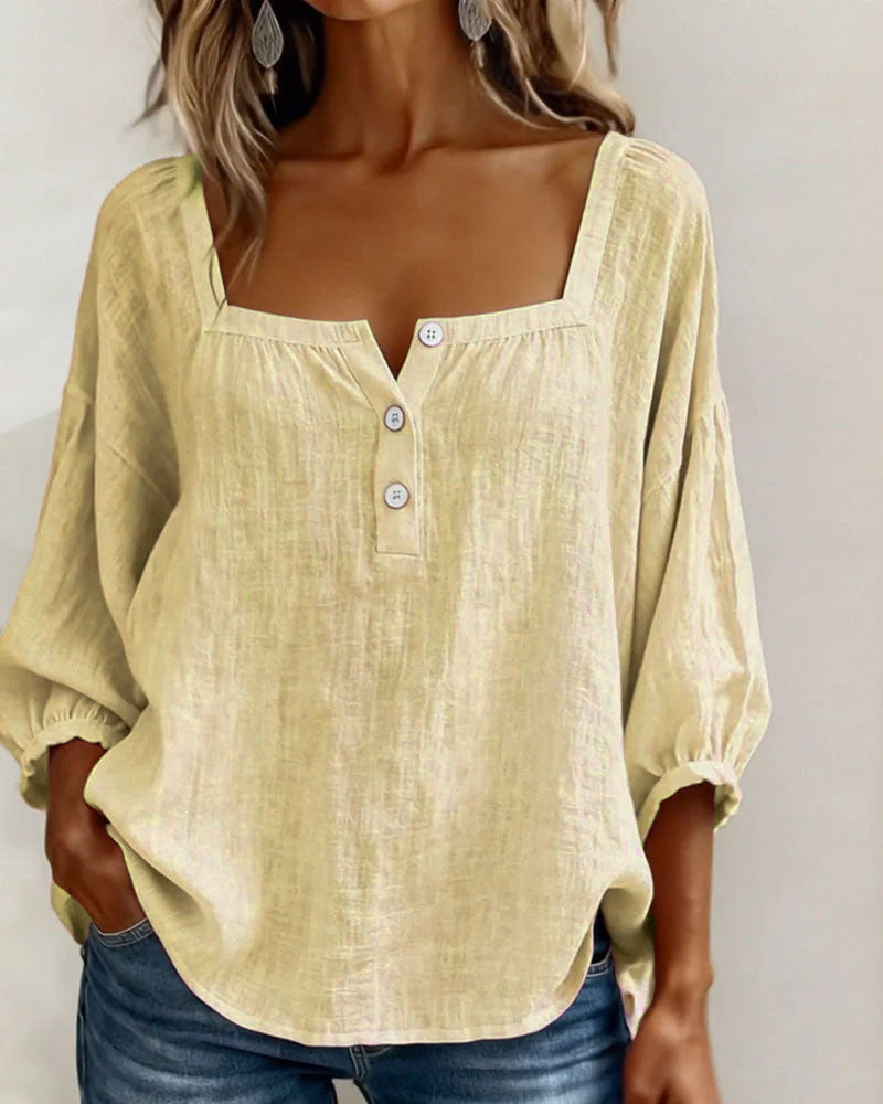 Lumi™ | Casual Button Blouse