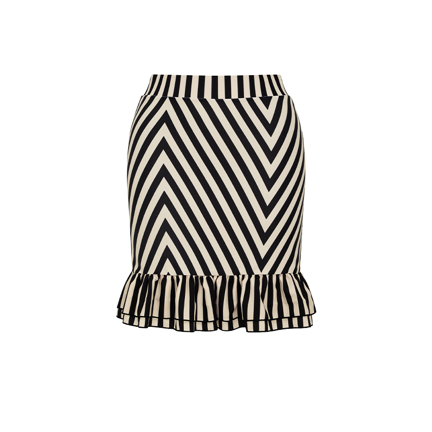 Ruffle Striped Print Swimsuit Set(s)