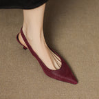 Céliane Chic Pointed Leather Slingback Pumps