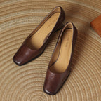 Oriel Square Leather Pumps