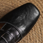 Rosel Square-Toe Leather Slip-Ons
