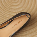 Marisol Leather Square-Toe Heels