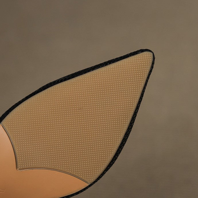 Céliane Chic Pointed Leather Slingback Pumps