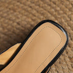 Rosel Square-Toe Leather Slip-Ons