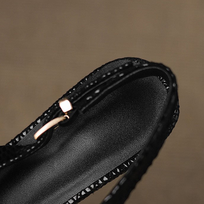 Céliane Chic Pointed Leather Slingback Pumps