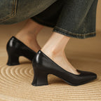 Oriel Square Leather Pumps