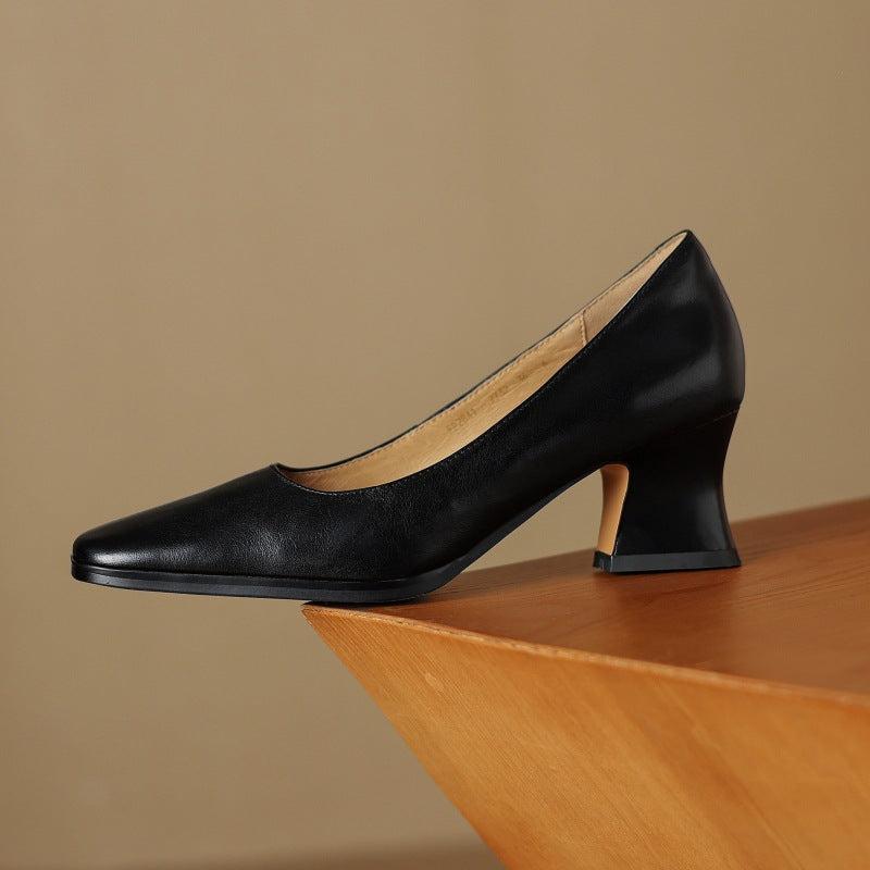 Oriel Square Leather Pumps