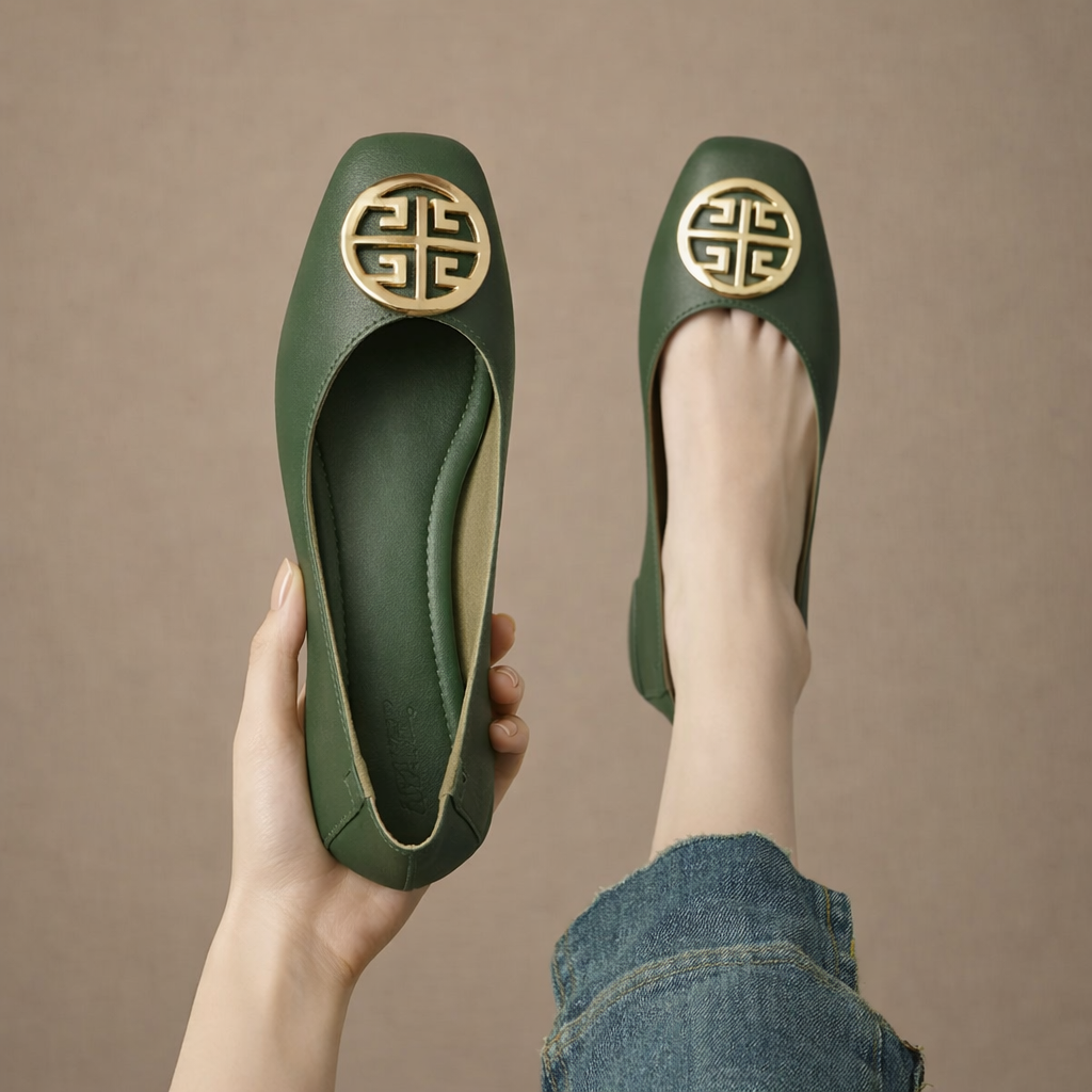 Orchard Leather Ballerina Flats