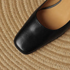 Oriel Square Leather Pumps