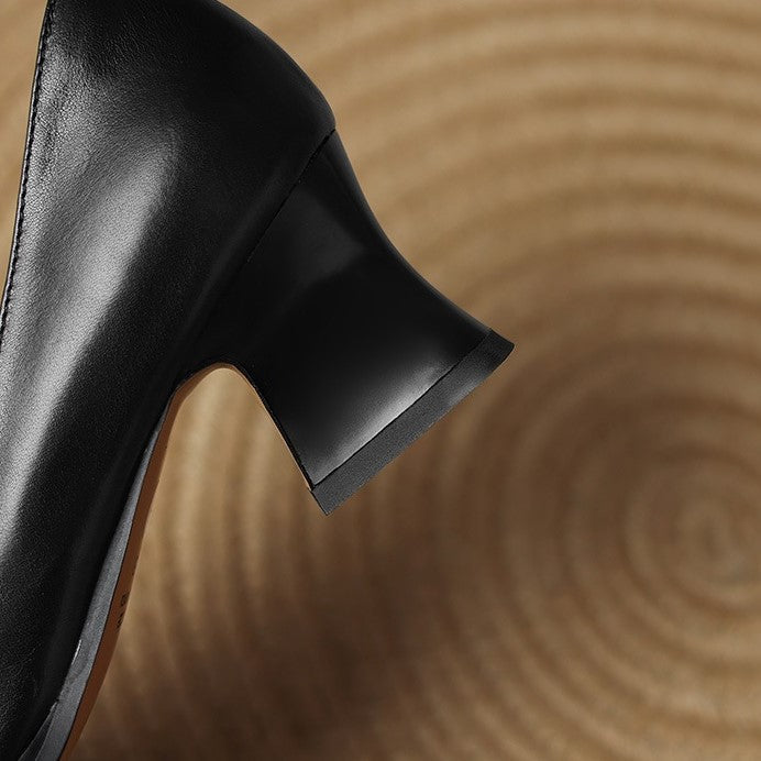 Oriel Square Leather Pumps