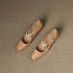 Marvane Leather Kitten Heel Shoes