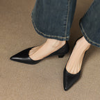 Calenne Leather Kitten Heels" can be rephrased as "Calenne Elegant Leather Kitten Heels.