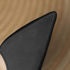 Ceyra Leather Kitten Heel Shoes