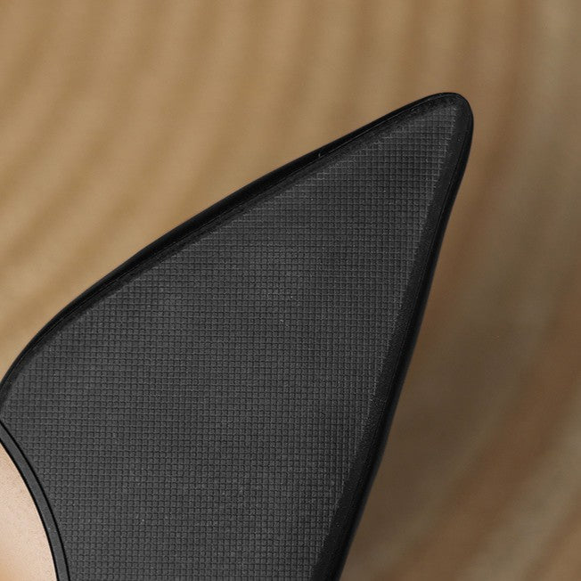 Ceyra Leather Kitten Heel Shoes