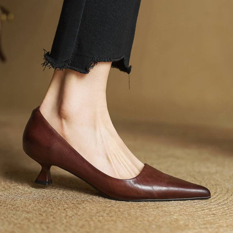 Serane Leather High Heels