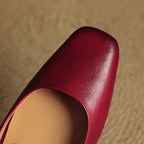 Meyra Genuine Leather Slip-On Mules