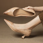 Calenne Leather Kitten Heels" can be rephrased as "Calenne Elegant Leather Kitten Heels.