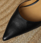 Ceyra Leather Kitten Heel Shoes