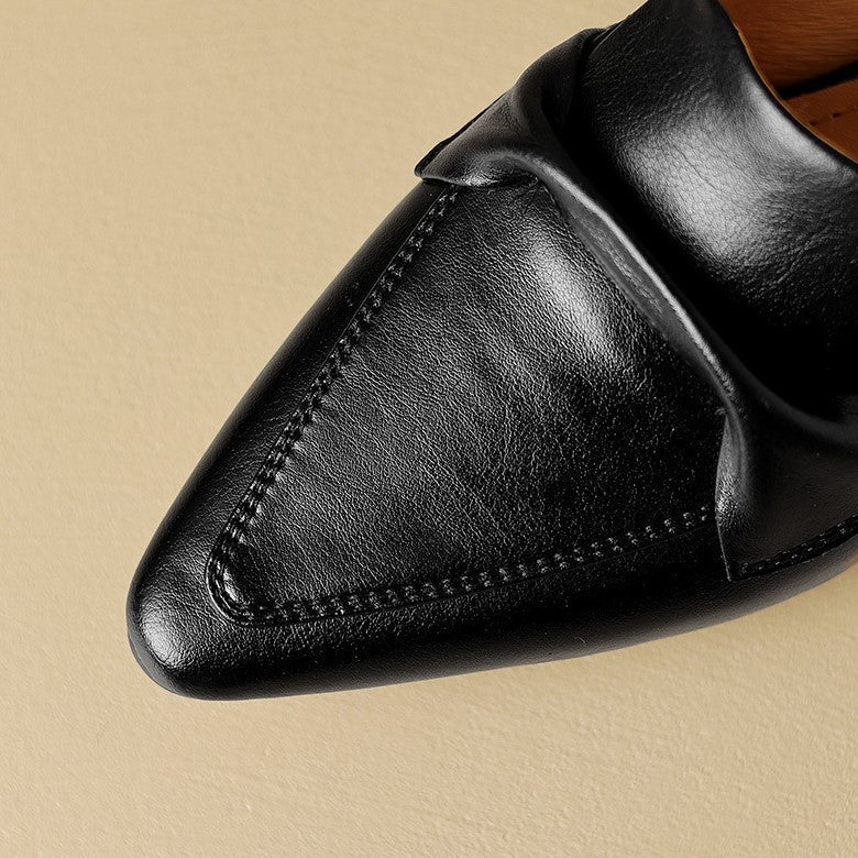 Marloe Sleek Pointed Leather Slippers