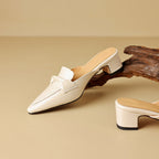 Marloe Sleek Pointed Leather Slippers