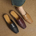 Viola Authentic Leather Slip-On Mules