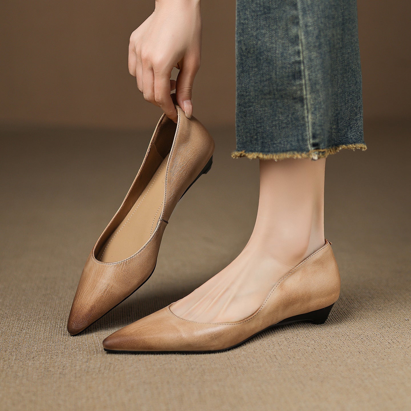 Authentic Leather Flats by Arla