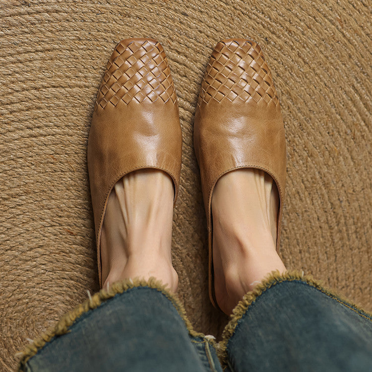Viola Authentic Leather Slip-On Mules