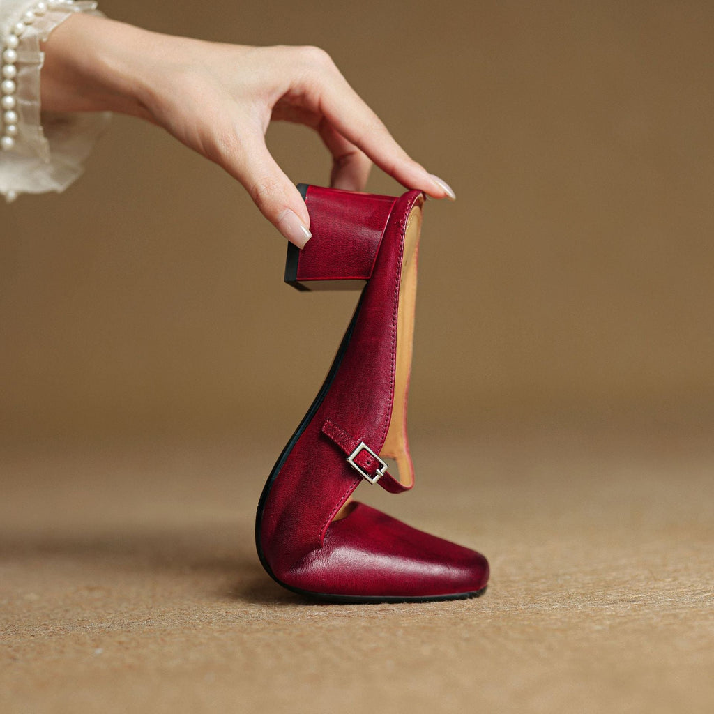 Meyra Genuine Leather Slip-On Mules