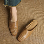 Viola Authentic Leather Slip-On Mules