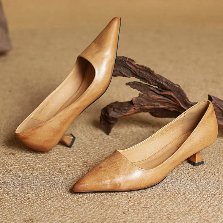 Serane Leather High Heels