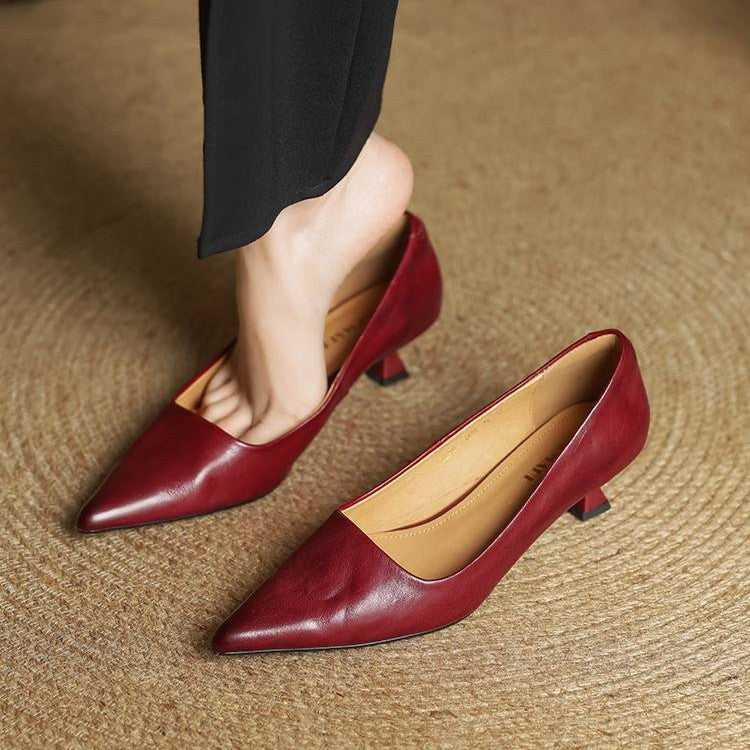 Serane Leather High Heels
