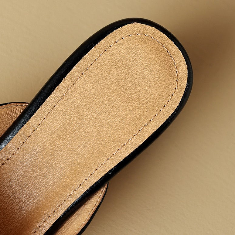 Marloe Sleek Pointed Leather Slippers