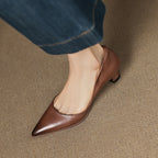 Calenne Leather Kitten Heels" can be rephrased as "Calenne Elegant Leather Kitten Heels.