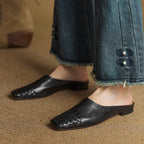 Viola Authentic Leather Slip-On Mules