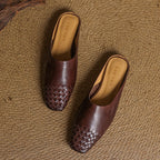 Viola Authentic Leather Slip-On Mules