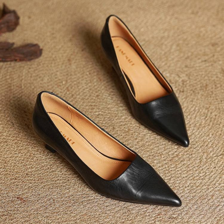 Serane Leather High Heels