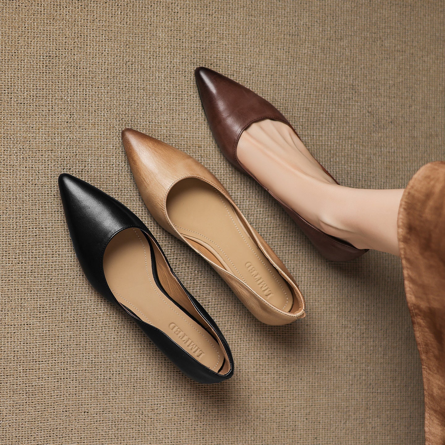 Authentic Leather Flats by Arla