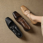 Marvane Leather Kitten Heel Shoes