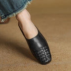 Viola Authentic Leather Slip-On Mules