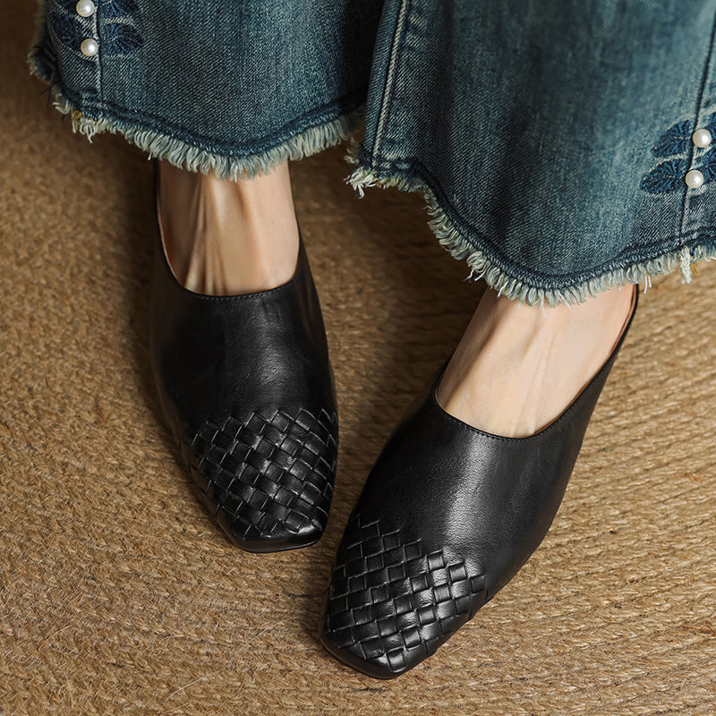Viola Authentic Leather Slip-On Mules
