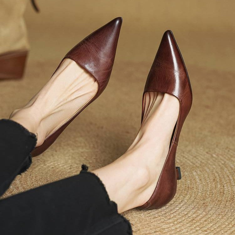 Serane Leather High Heels