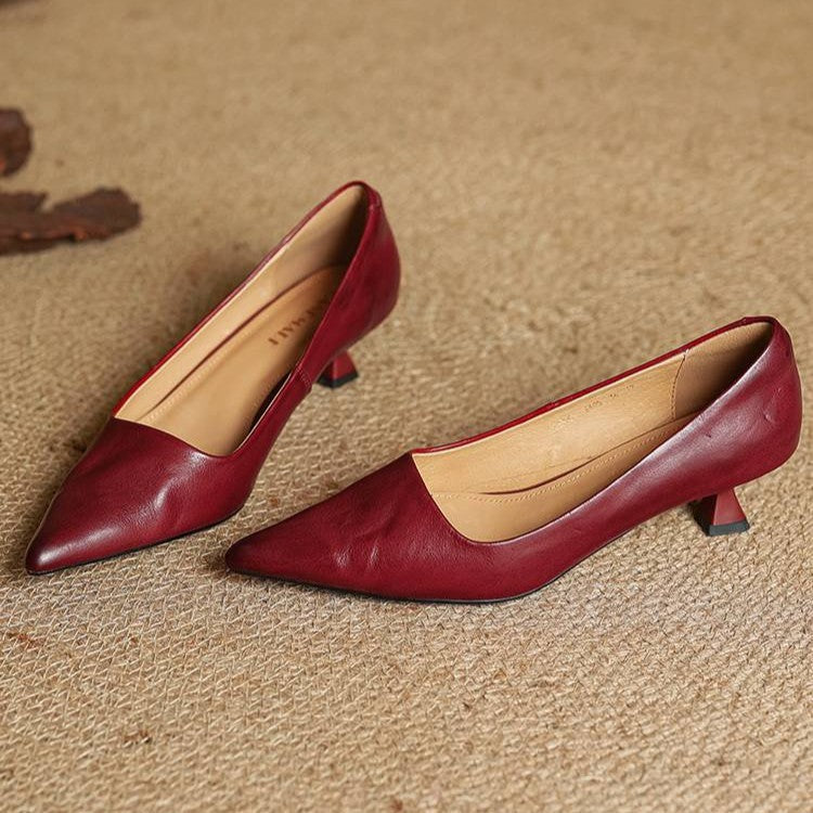 Serane Leather High Heels