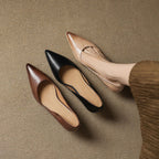 Calenne Leather Kitten Heels" can be rephrased as "Calenne Elegant Leather Kitten Heels.