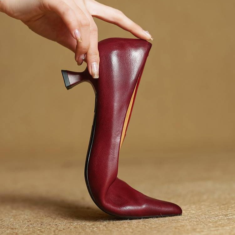 Serane Leather High Heels