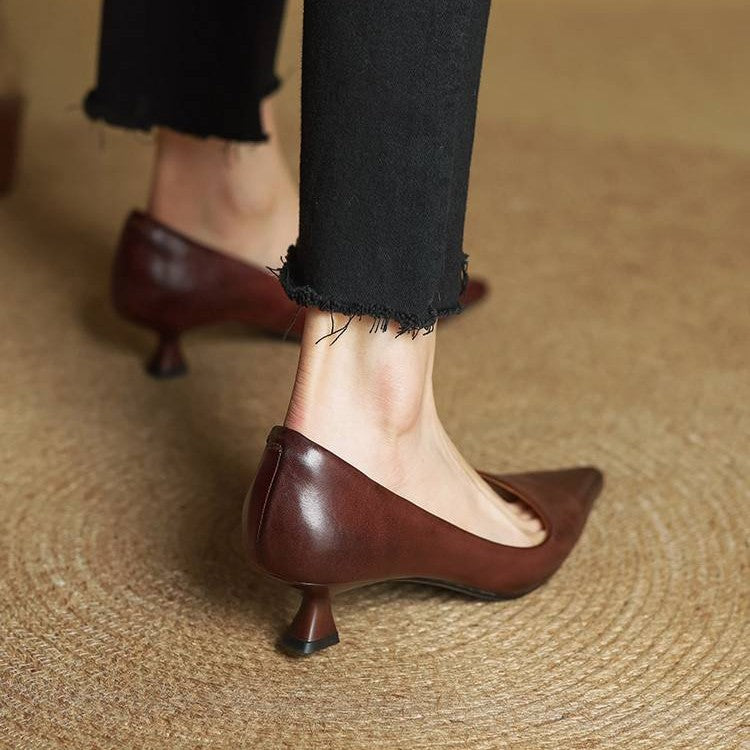 Serane Leather High Heels
